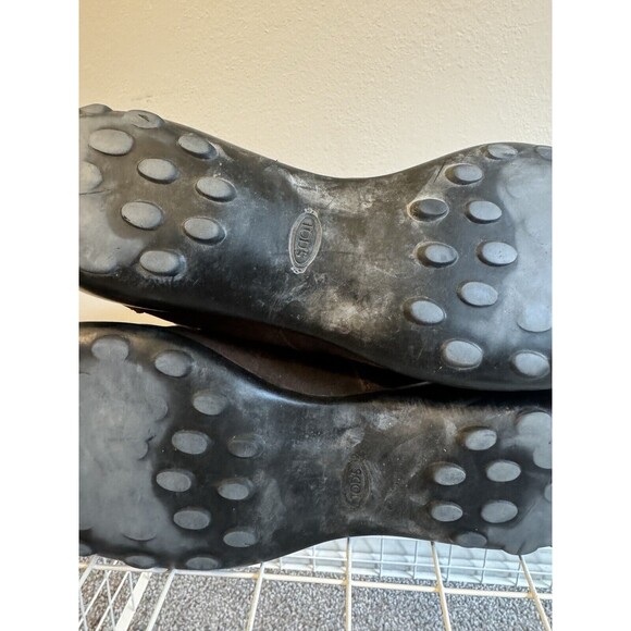 Tod's Lace-up Combat Boots in Dark Brown Suede Leather Italy Vibram Size 38.5 8 - Picture 8 of 11